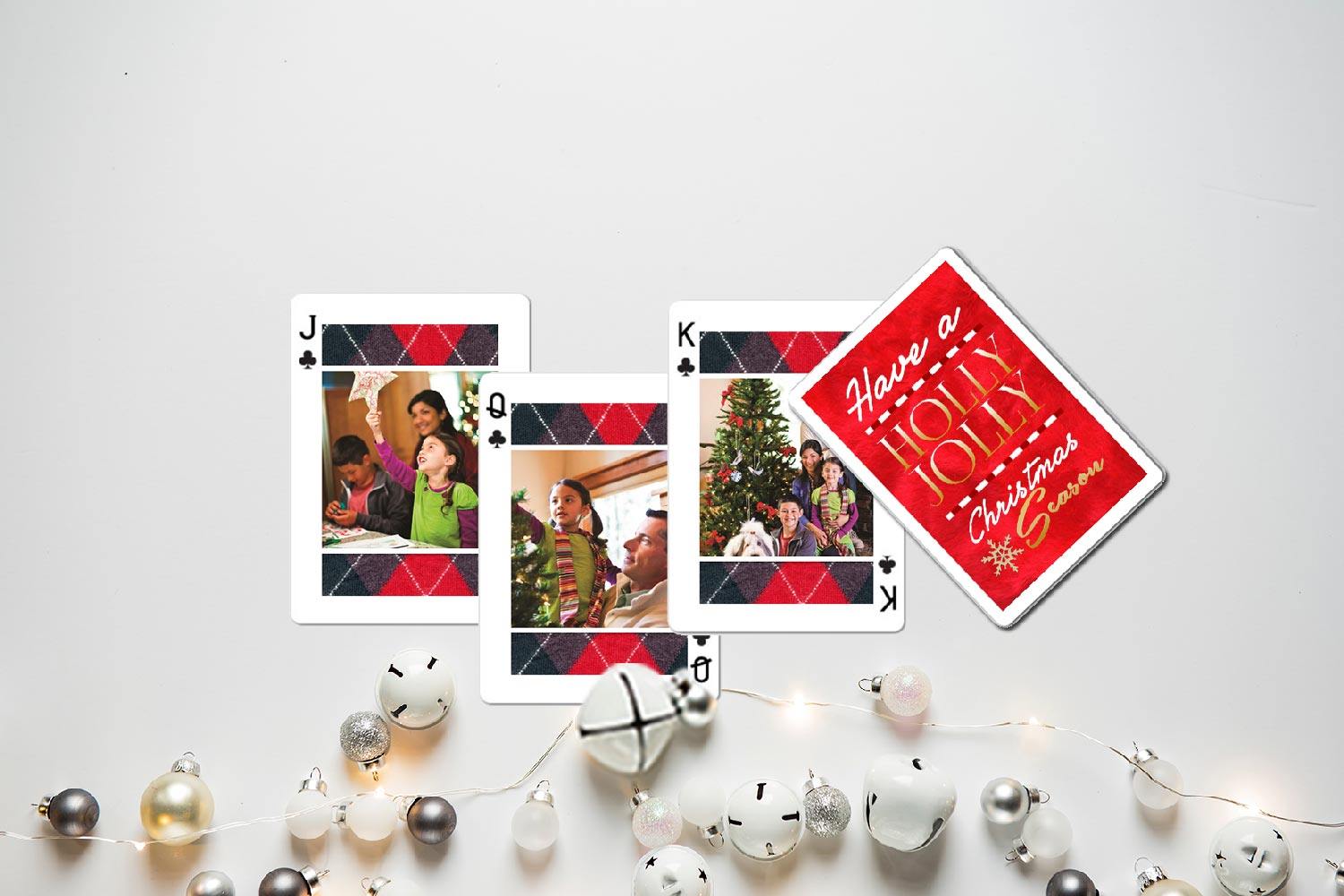 Personalised Family Christmas Photo Playing cards