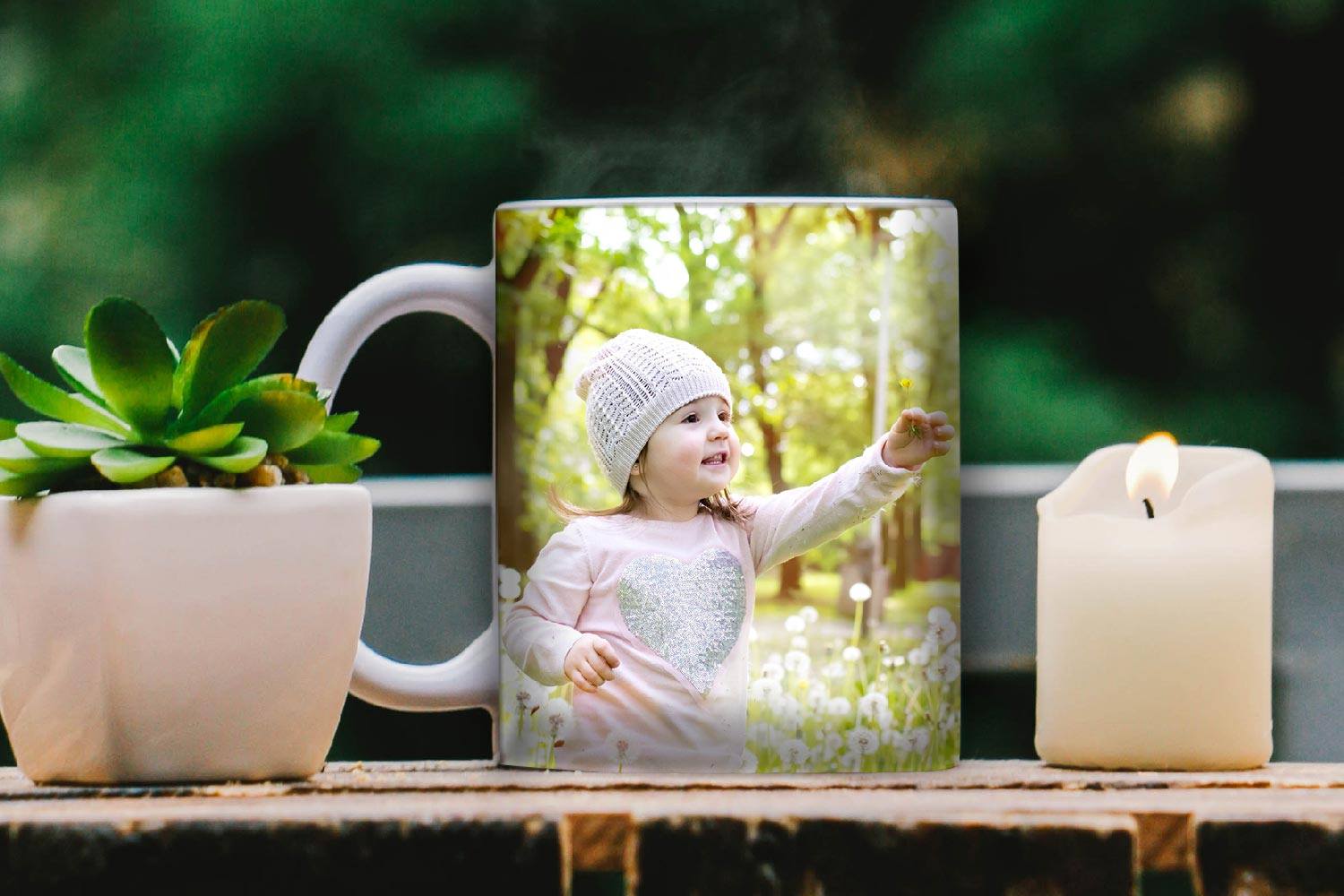 A cute baby custom photo mug