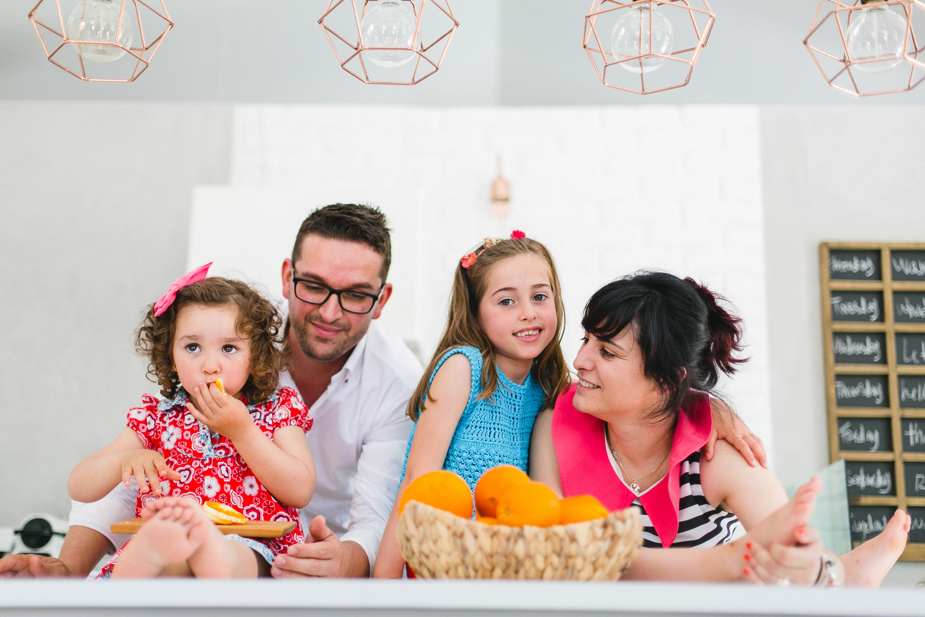 young beautiful family of three poses for the family photo Stock Photo -  Alamy