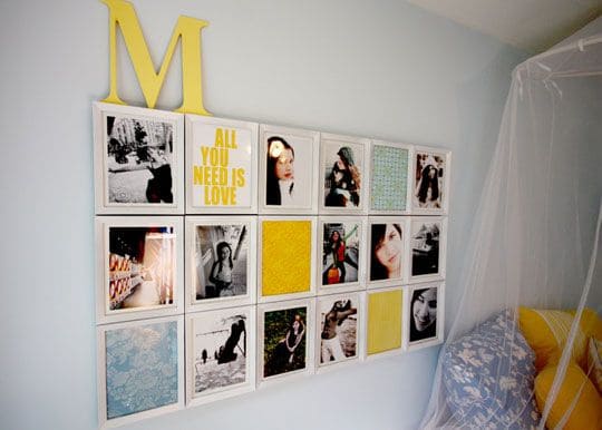21 Creative Diy Photo Wall Ideas Any Budget Photojaanic - Picture Wall Ideas For Bedroom