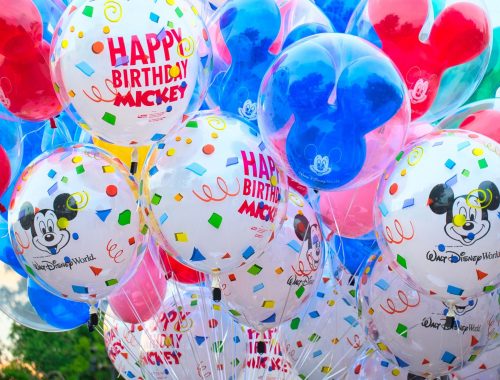 Happy birthday balloons for a themed birthday party