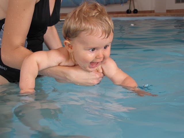 Swimming baby
