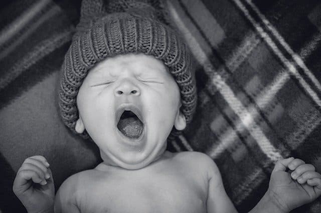 Baby yawn