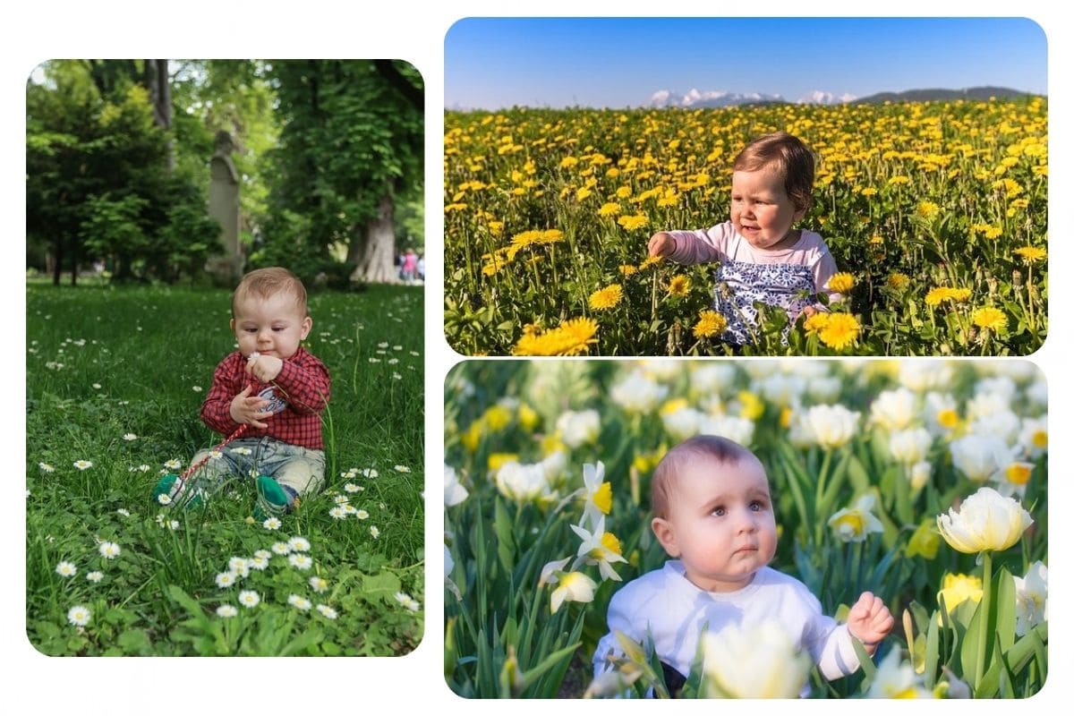 Baby loves nature