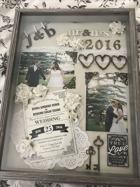 Wedding invitation custom photo frame