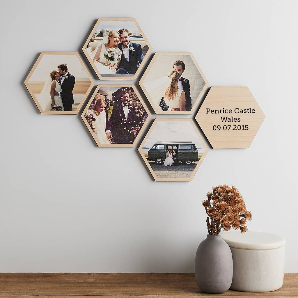 Hexagon shape custom photo frame