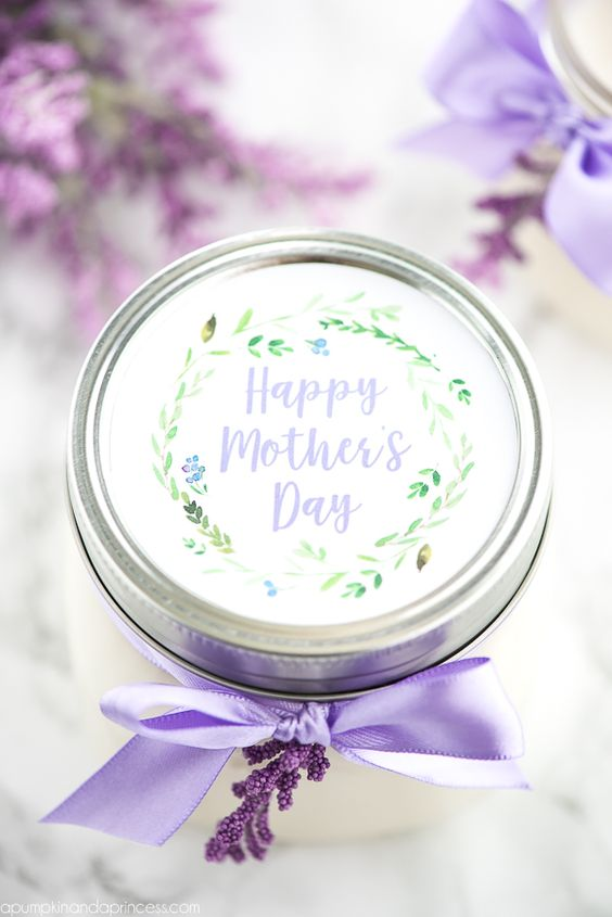 Happy mothers day candle 