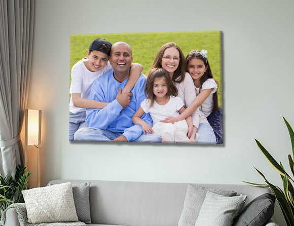Happy family canvas print
