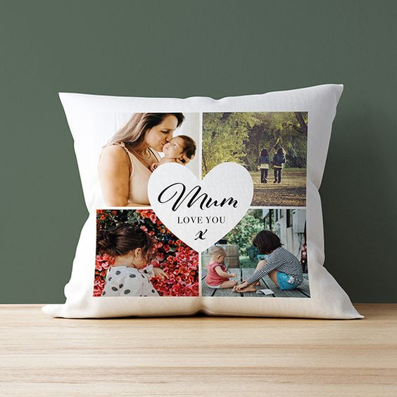 Custom mothers day photo cushion