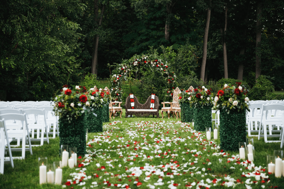 A Floral Wedding Mandap Decoration