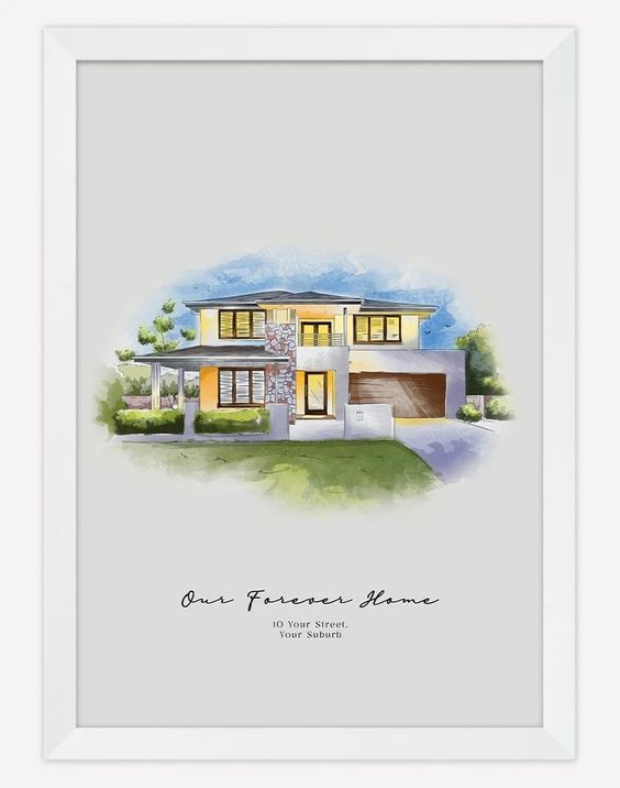 Framed House Portrait 