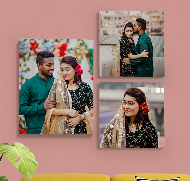 Canvas wall art of a couple's intimate moments, ideal for a romantic Valentine's Day gift.