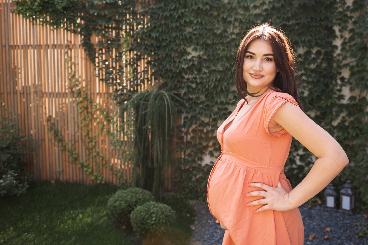 Nurturing nature: Park pose at baby shower, celebrating outdoors amidst greenery and joyful anticipation