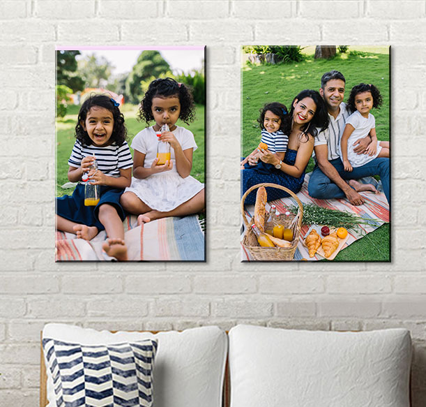 Cozy family moments captured canvas print