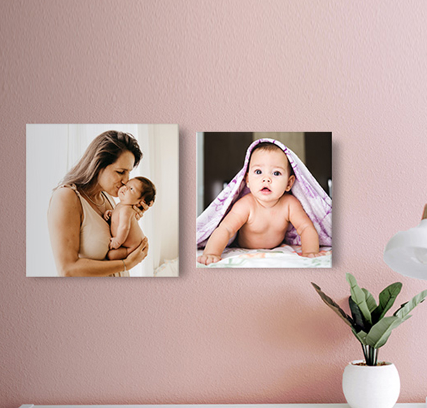 Cherish the bond between mother and baby with this personalized mounted print photo frame.
