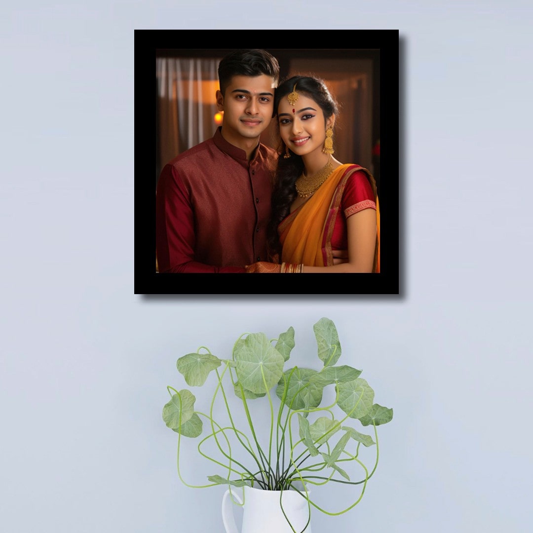 Framed couple's photo, romantic International Women's Day gift in India