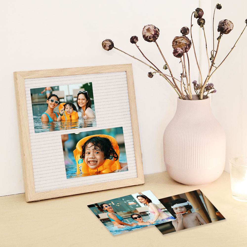 Wooden Photo Frame with Family Pictures for Birthday Return Gifts