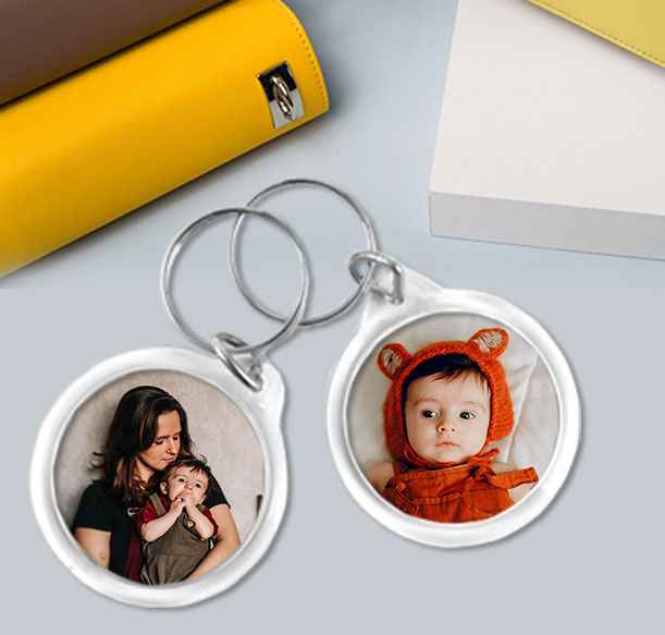 Photo keychains as Birthday Return Gift Ideas