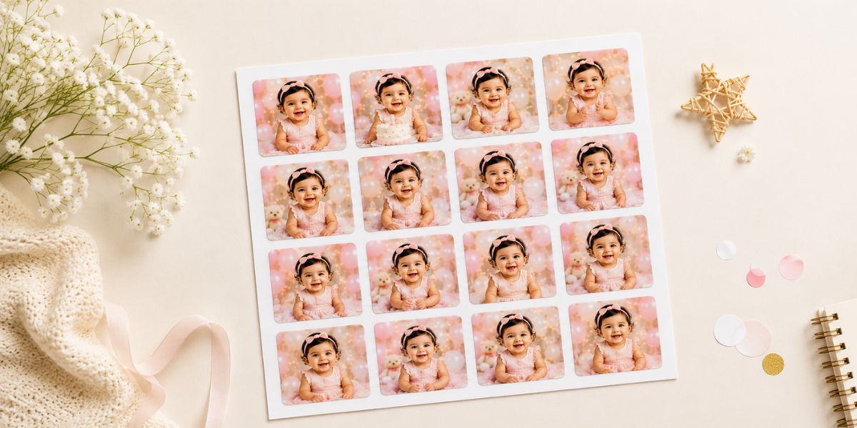 Small set photo stickers birthday return gift ideas 100 rs