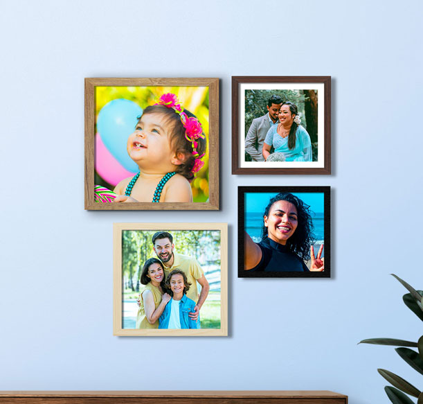Stylish personalized photo frame design with modern aesthetic