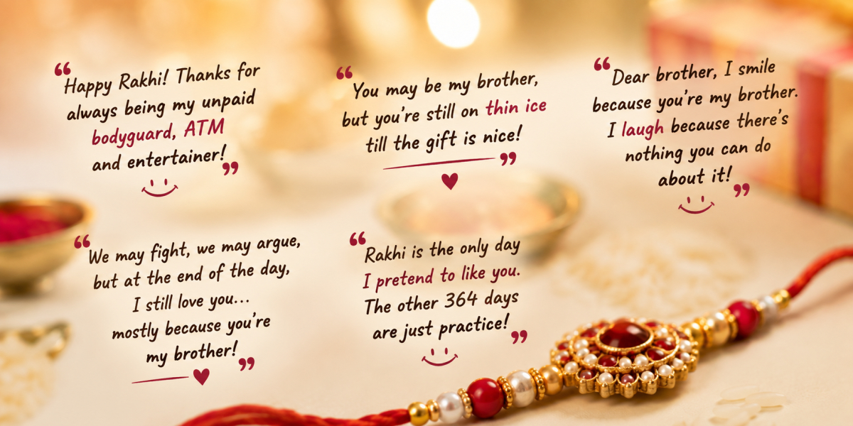 Funny Raksha Bandhan wishes and messages for siblings