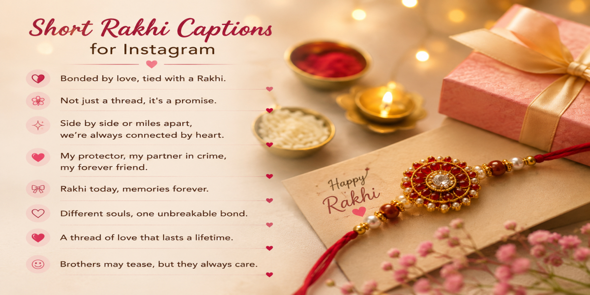 Short Raksha Bandhan captions for Instagram