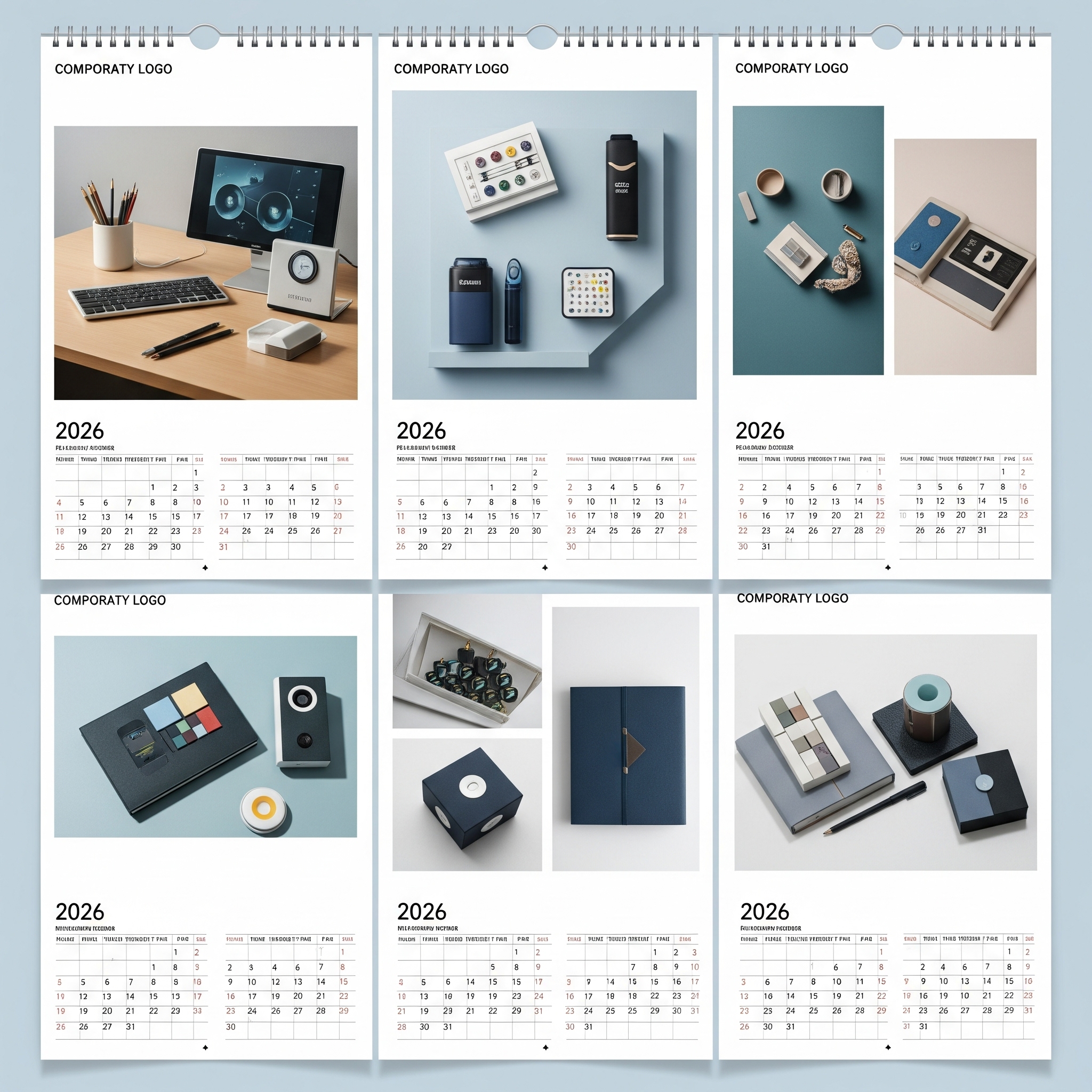 Vibrant 2026 wall calendar for schools or colleges, featuring illustrations of diverse student activities and academic themes