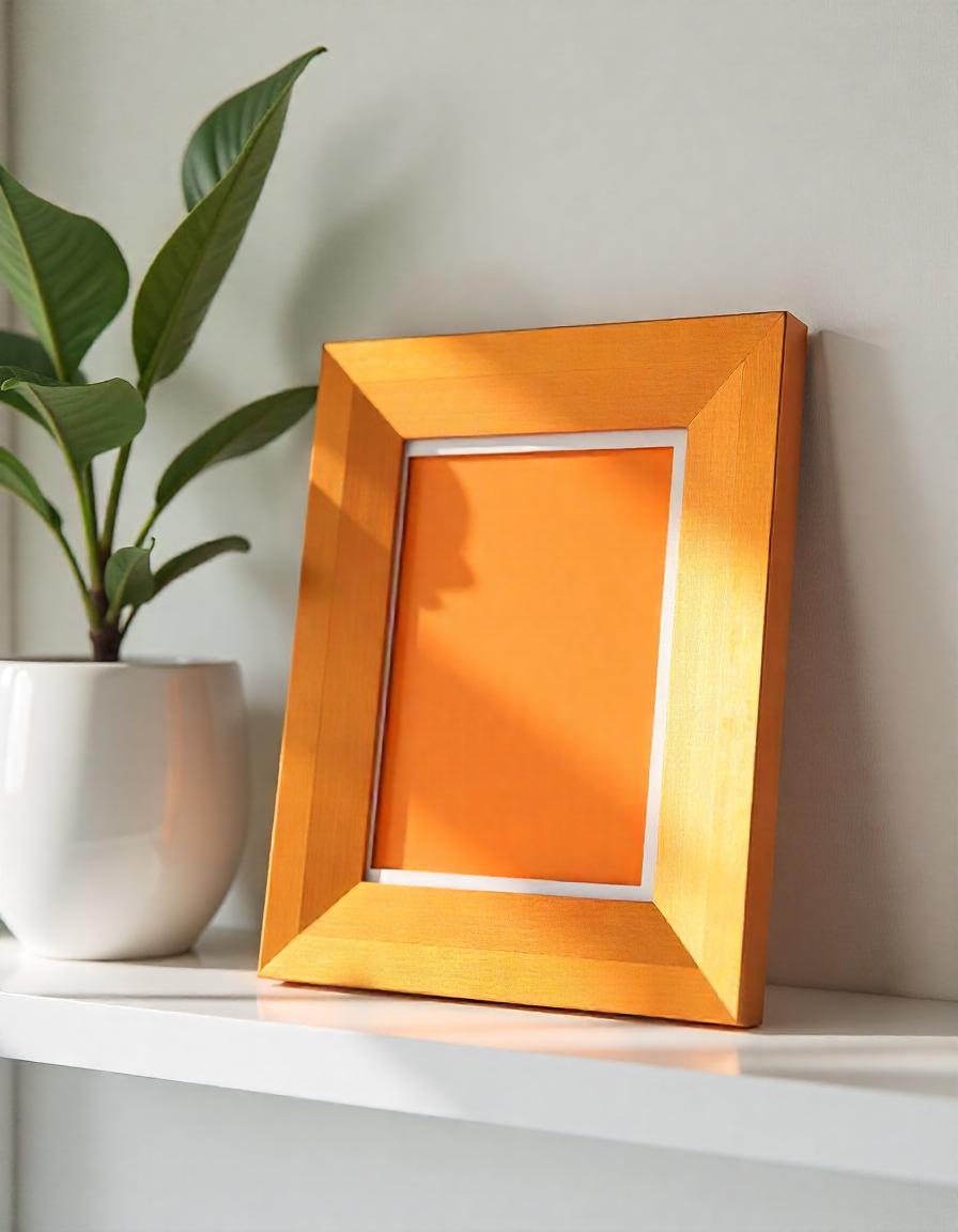 Colured photo frame
