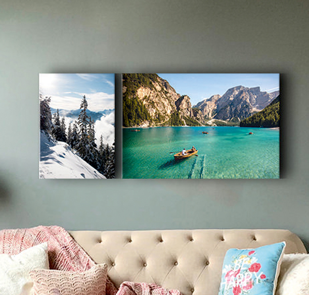 Mounted photo prints for wall decor