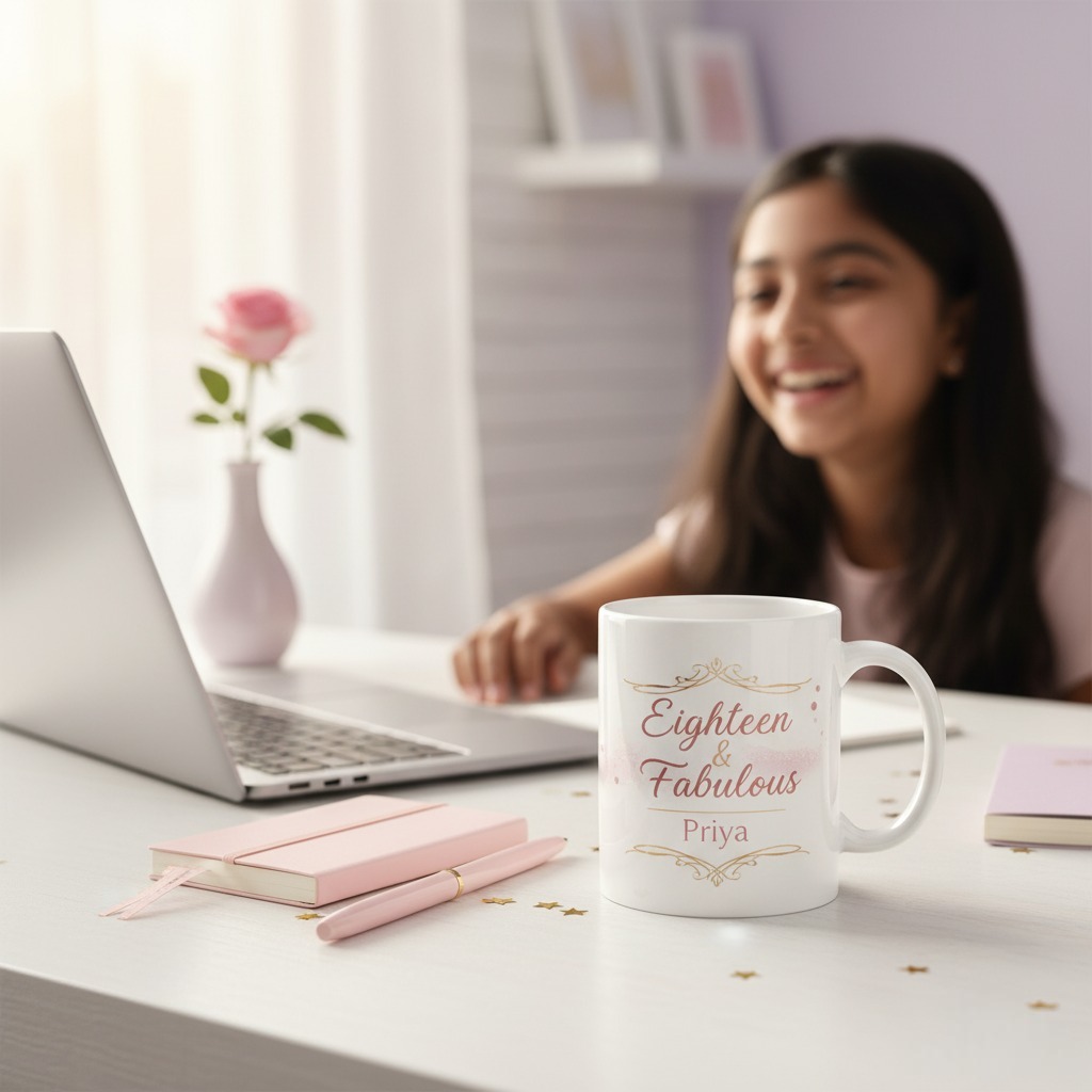 Custom mugs personalized 18th birthday gifts for girls with name or quote