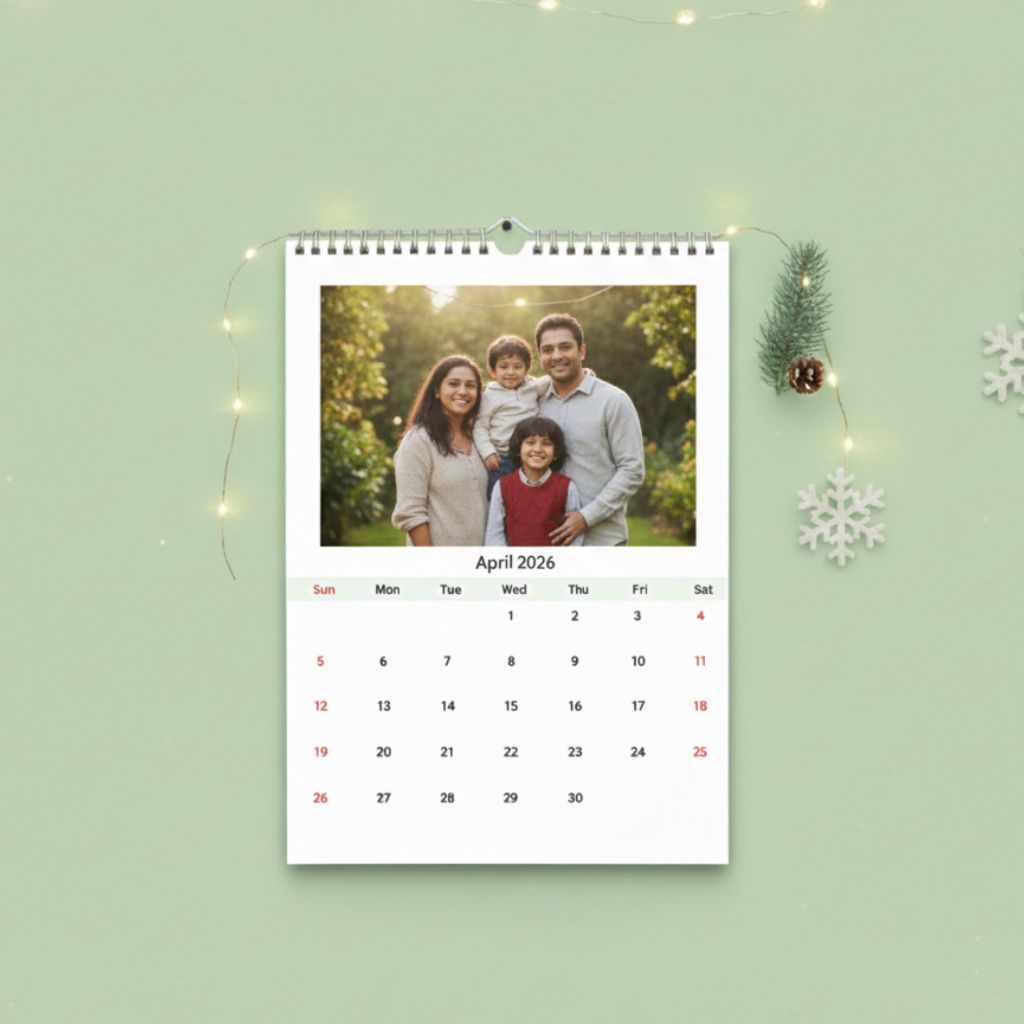 Personalized family desk calendar for 2025 – practical christmas gifts for women and men at work