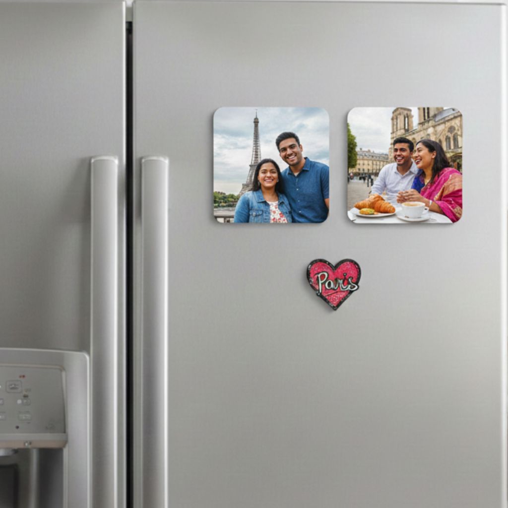 Add a personal touch to your everyday with personalized photo magnets. Order a set today and celebrate your love!