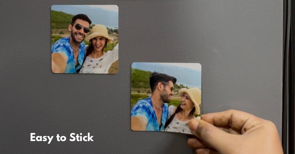 Flexible Gloss Photo Magnet easy to stick on fridge surface – personalised fridge magnet with vibrant gloss finish