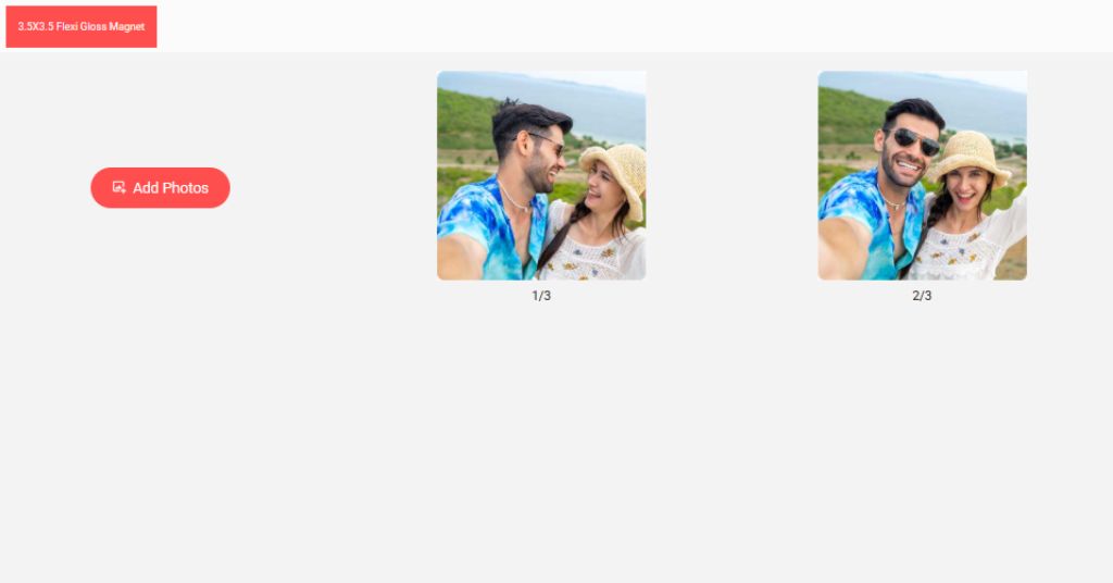 3.5x3.5 Flexible Gloss Photo Magnet preview – personalised custom fridge magnet online design