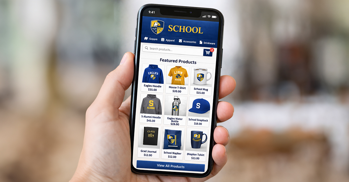 School spirit wear and merch store for PTA fundraising ideas for elementary schools