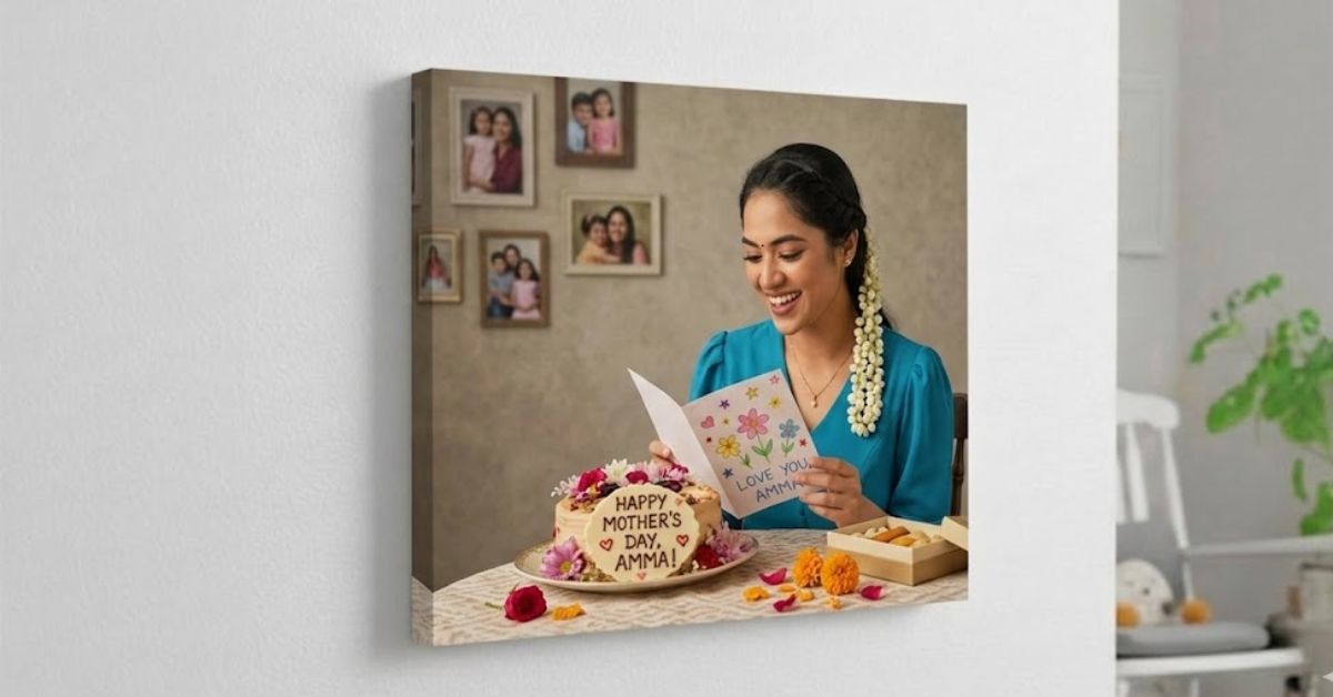 collage photo poster for mothers day with multiple memories