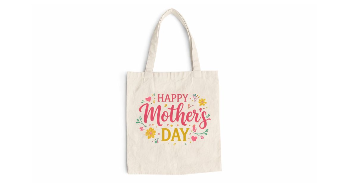 personalized tote bag for mothers day gift with custom print 