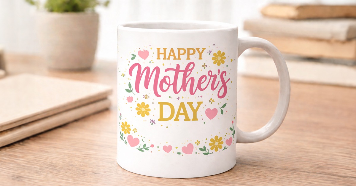 personalized photo mug for mothers day gift with photo and message