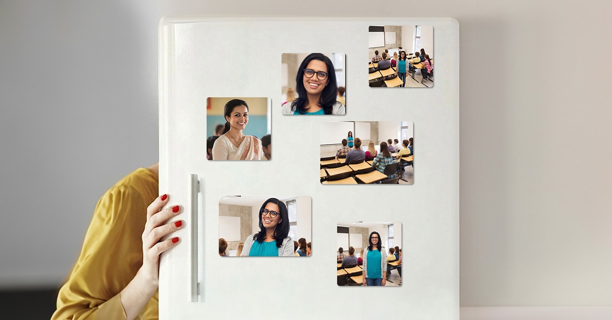 custom photo magnets as unique teacher gift ideas for daily use and memory keepsakes