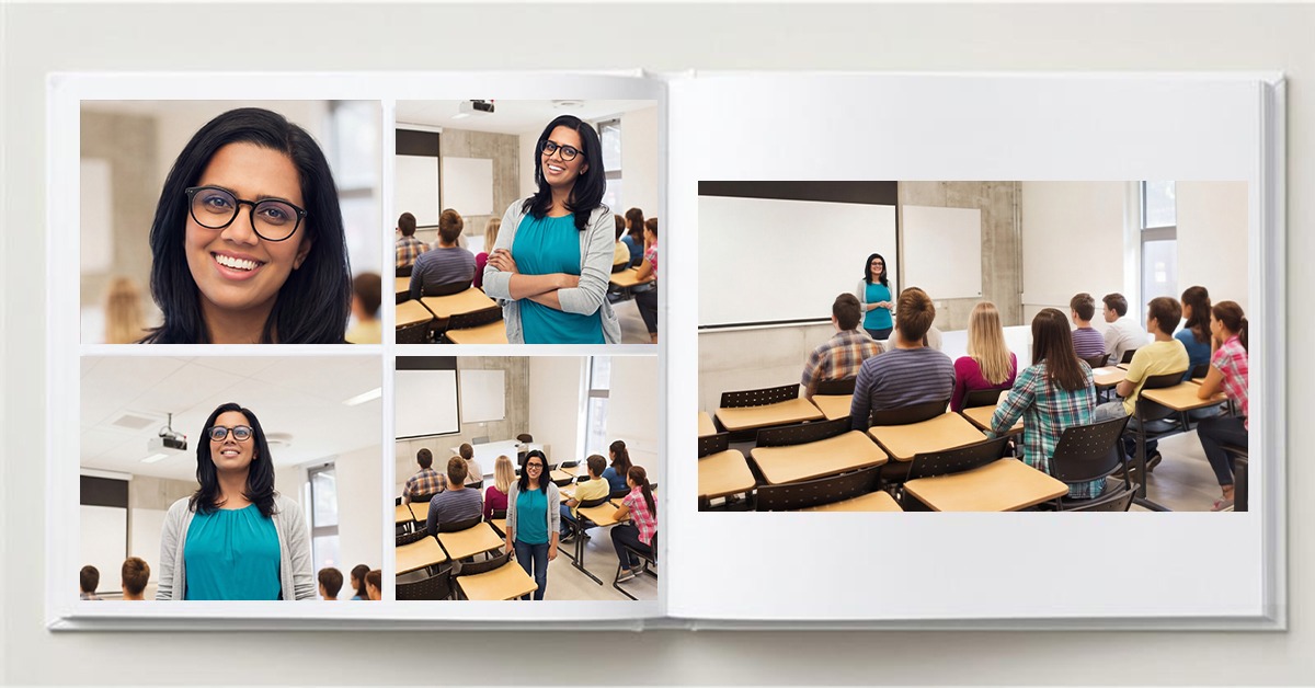  hardcover photobook best gift for teacher with class memories and student messages