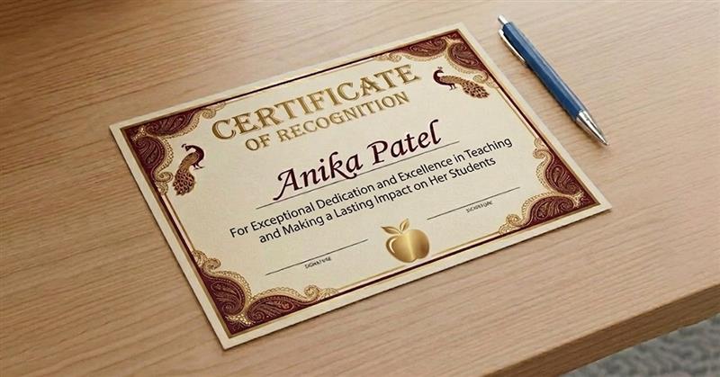  personalized teacher certificate unique teacher gift ideas appreciation award