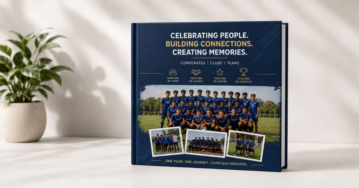 Custom hardcover photo book for corporate team gifting and event memory India 