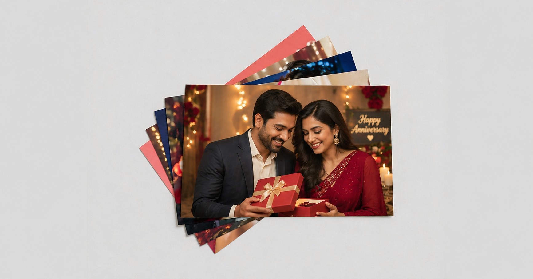 Personalized photo prints anniversary gift ideas for couple