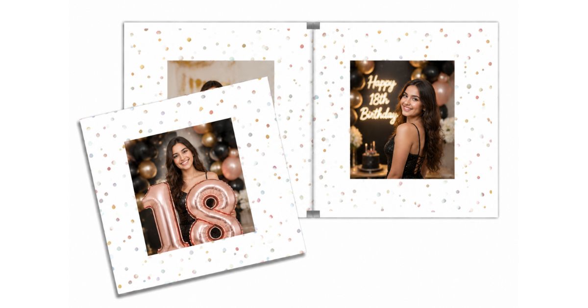  Joyful Birthday photo album theme — warm intimate milestone birthday photobook layouts 