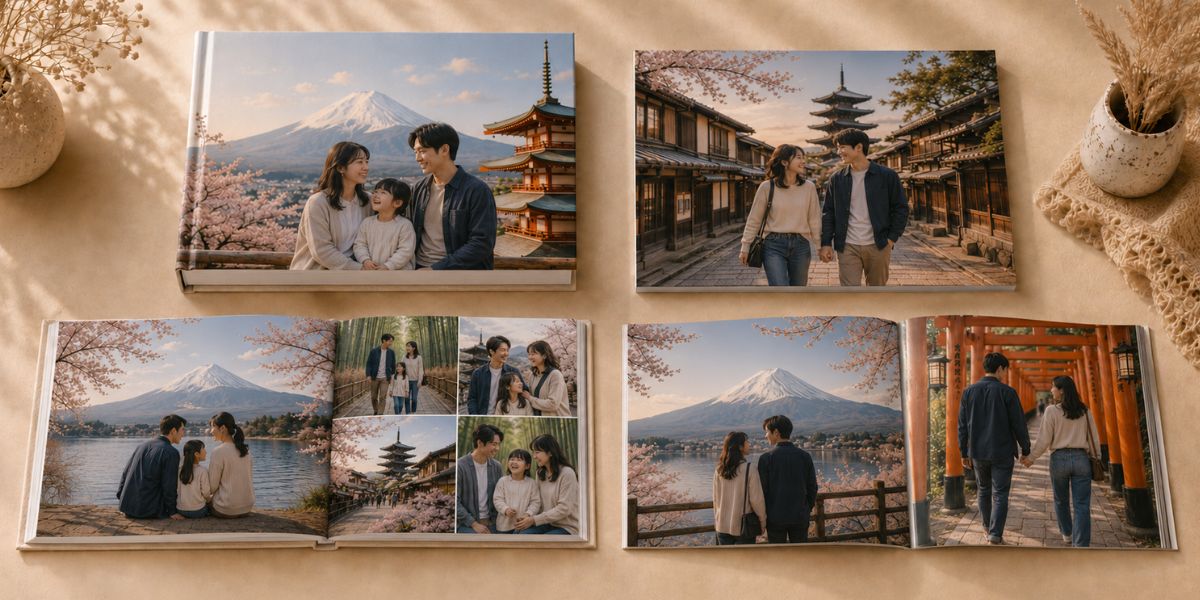 Side-by-side comparison of Photojaanic Hardcover Photo Book with rigid cover and Softcover Photo Book with flexible matte imagewrap cover, custom photo books India