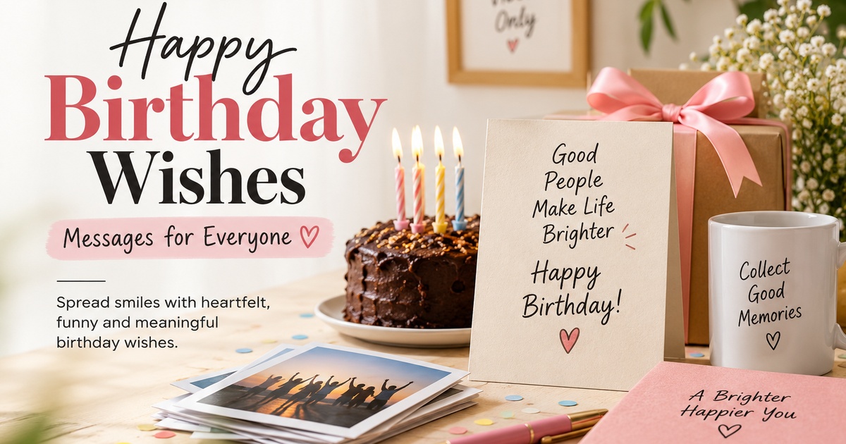 Happy birthday wishes in English for friends, family and loved ones with heartfelt birthday messages