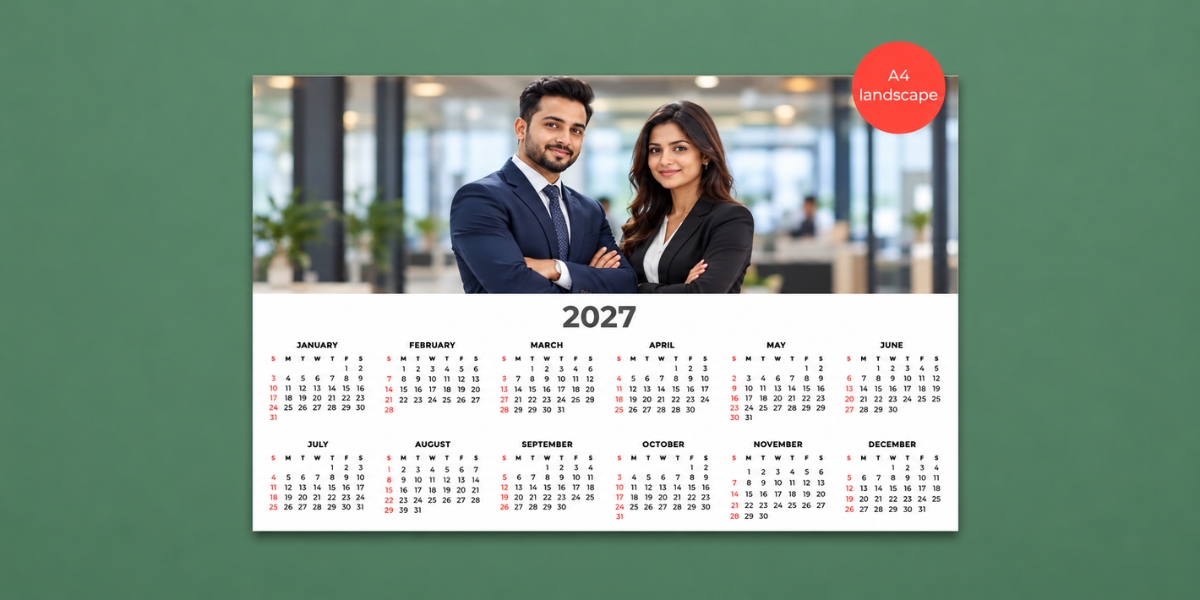Personalised NGO calendar featuring programme photographs and volunteer activities