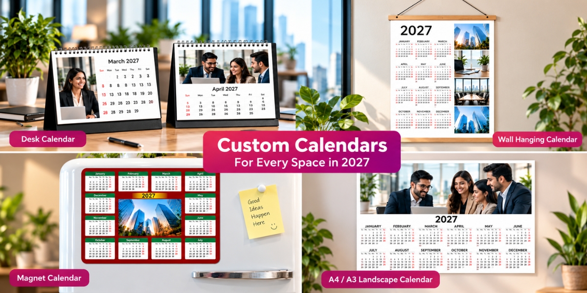 Custom school calendar featuring student activities and school events
